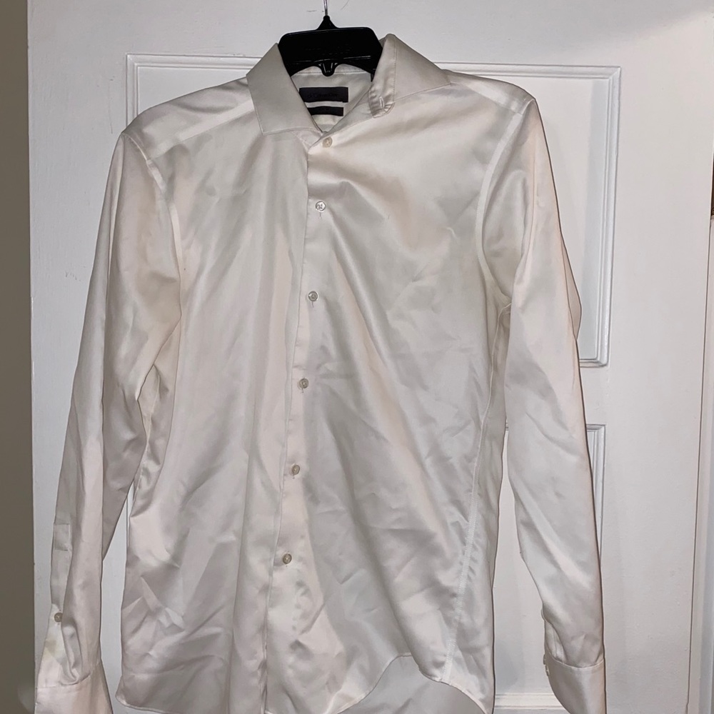 Calvin Klein men’s slim fit dress shirt (white)